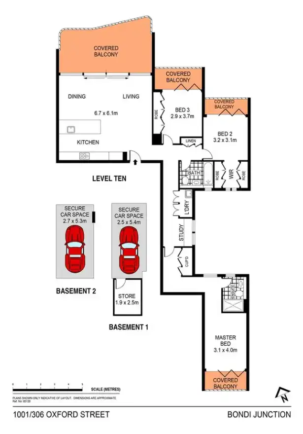Floorplan of Homely apartment listing, 1001/304-306 Oxford Street, Bondi Junction NSW 2022