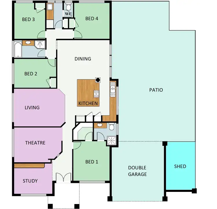 Floorplan of Homely house listing, 43 Cadoux Loop, Hocking WA 6065