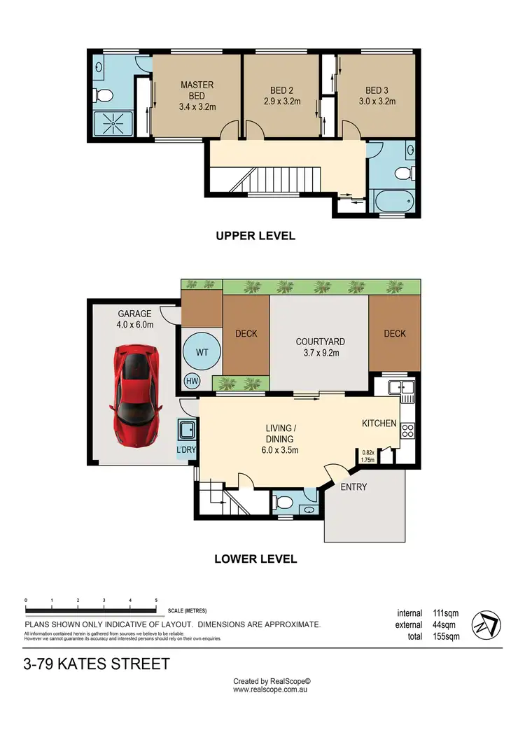 Floorplan of Homely townhouse listing, 3/79 Kates Street, Morningside QLD 4170