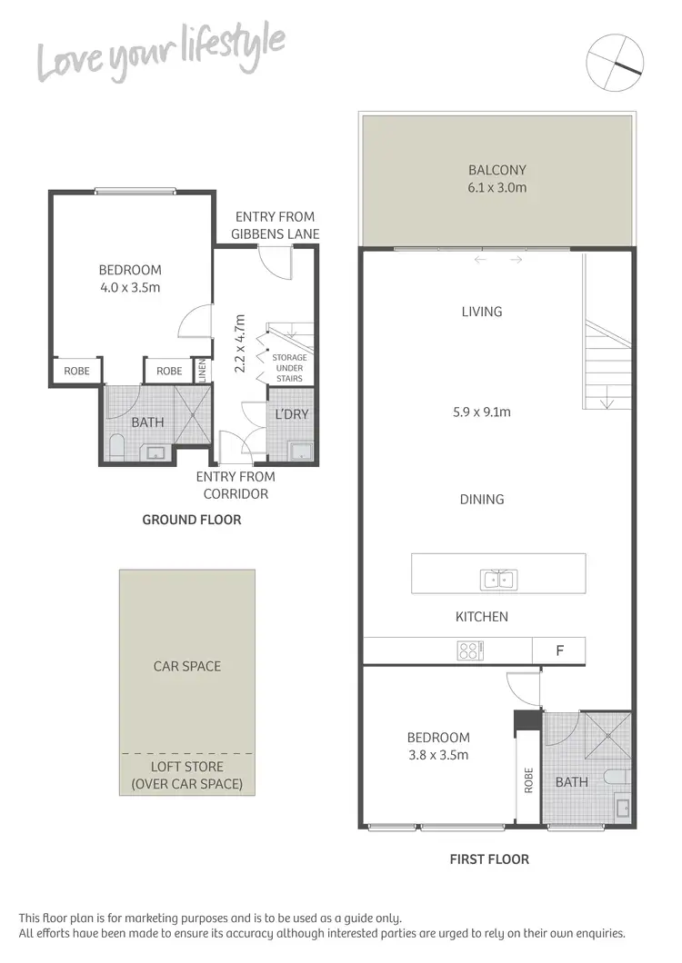 Floorplan of Homely townhouse listing, 16/1-19 Gibbens Street, Camperdown NSW 2050