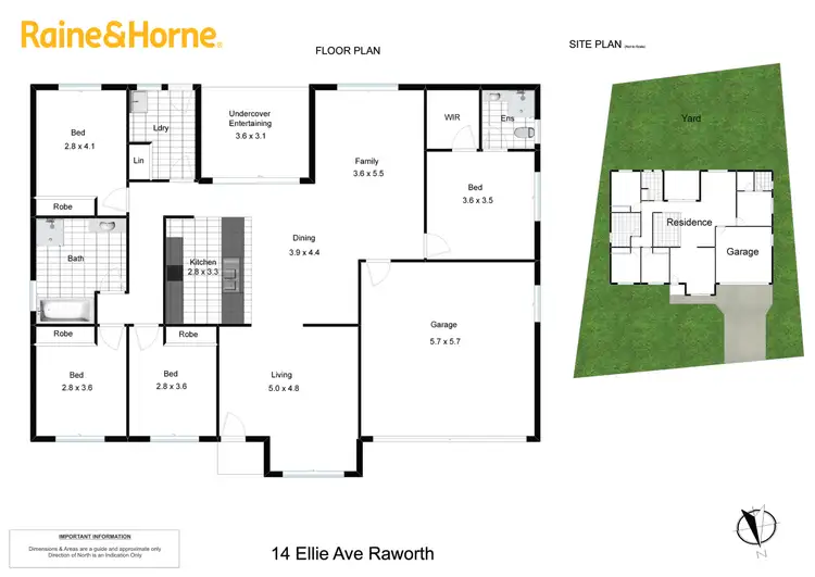 Floorplan of Homely house listing, 14 Ellie Avenue, Raworth NSW 2321