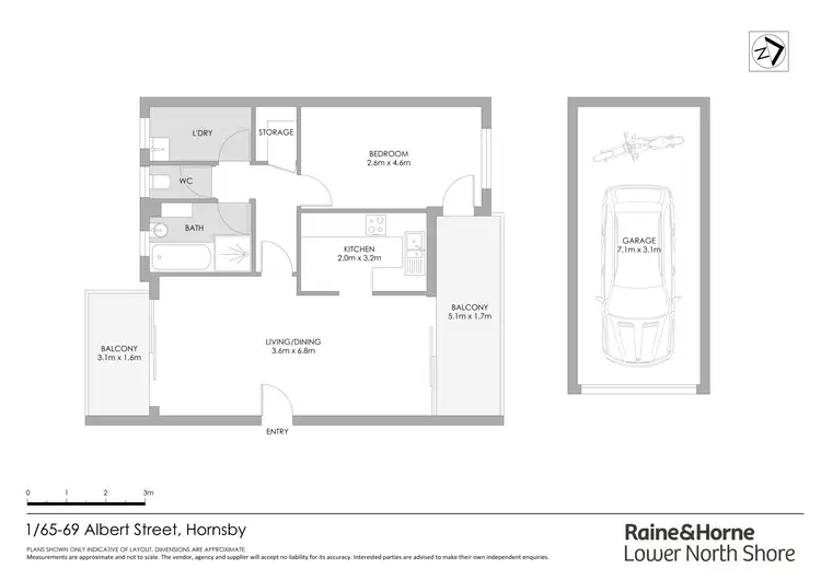 Floorplan of Homely apartment listing, 1/65-69 Albert Street, Hornsby NSW 2077