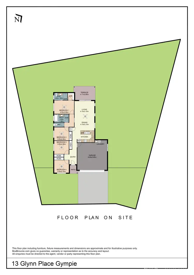 Floorplan of Homely house listing, 13 Glynn Place, Gympie QLD 4570