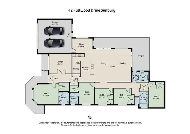 Floorplan of Homely house listing, 42 Fullwood Dr, Sunbury VIC 3429