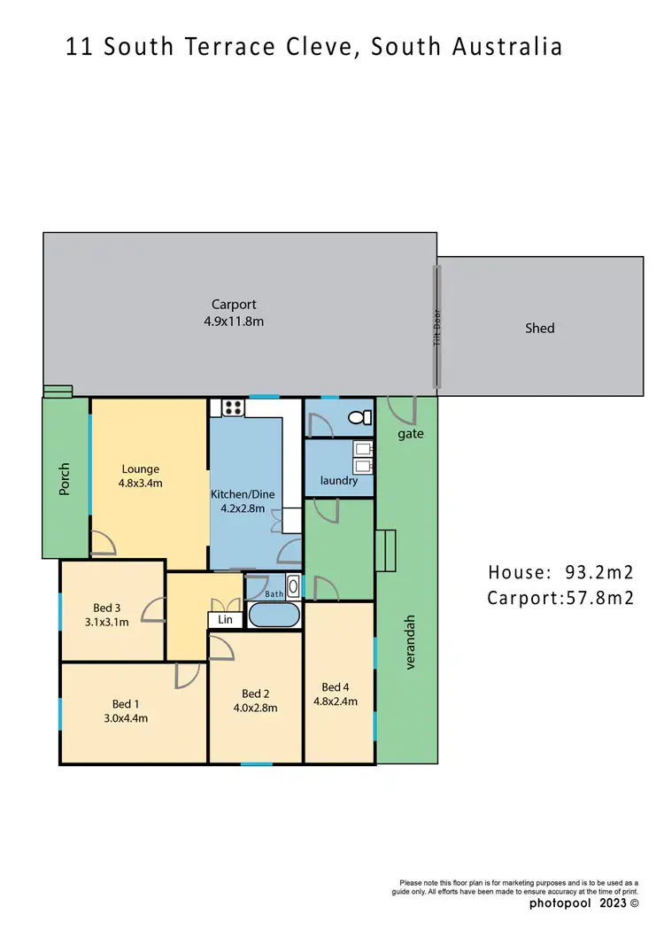 Floorplan of Homely house listing, 11 South Terrace, Cleve SA 5640