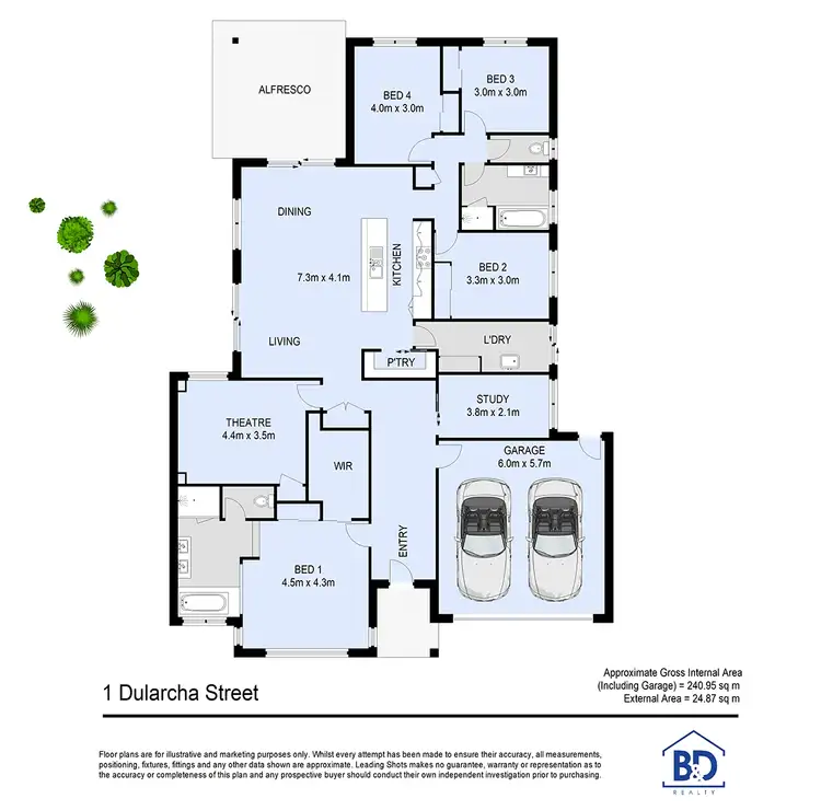 Floorplan of Homely house listing, 1 Dularcha Street, Caboolture South QLD 4510