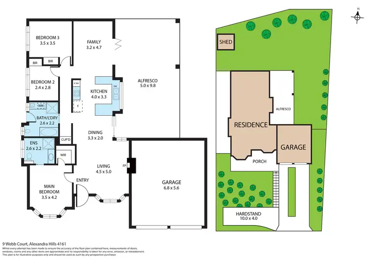 Floorplan of Homely house listing, 9 Webb Court, Alexandra Hills QLD 4161