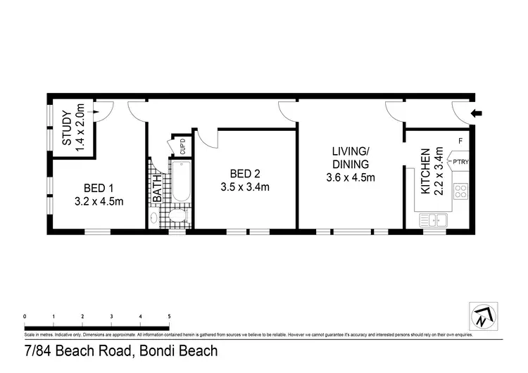 Floorplan of Homely apartment listing, 7/84 Beach Road, Bondi Beach NSW 2026