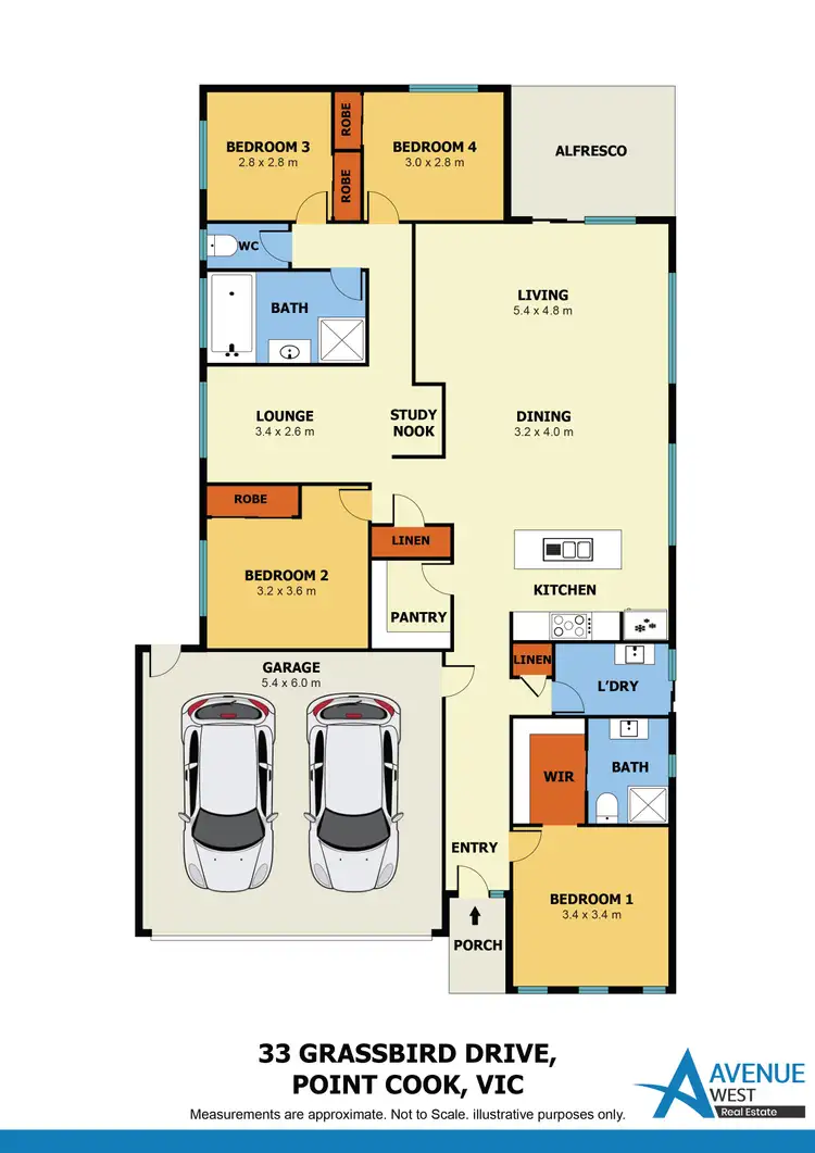 Floorplan of Homely house listing, 33 Grassbird Drive, Point Cook VIC 3030