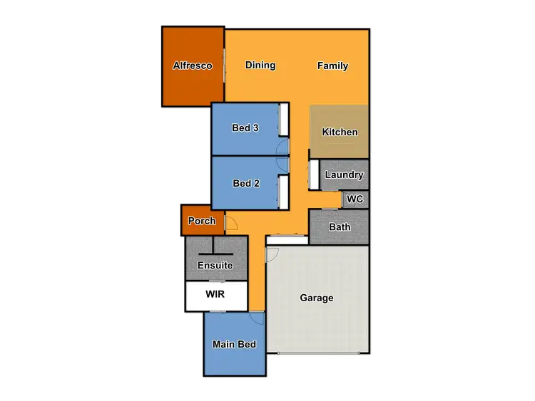Floorplan of Homely semi-detached listing, 20 Snowy Crescent, Dubbo NSW 2830