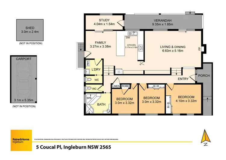 Floorplan of Homely house listing, 5 Coucal Place, Ingleburn NSW 2565