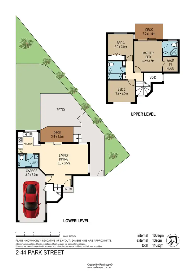 Floorplan of Homely townhouse listing, 2/44 Park Street, Hawthorne QLD 4171