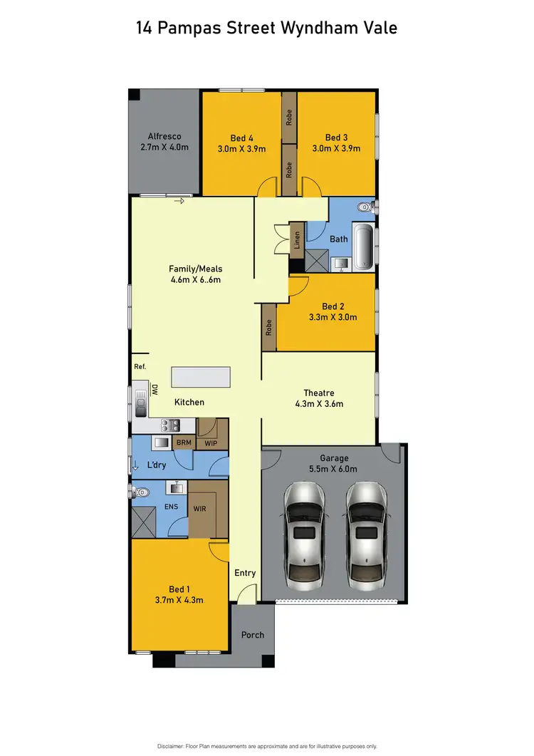 Floorplan of Homely house listing, 14 Pampas Street, Wyndham Vale VIC 3024