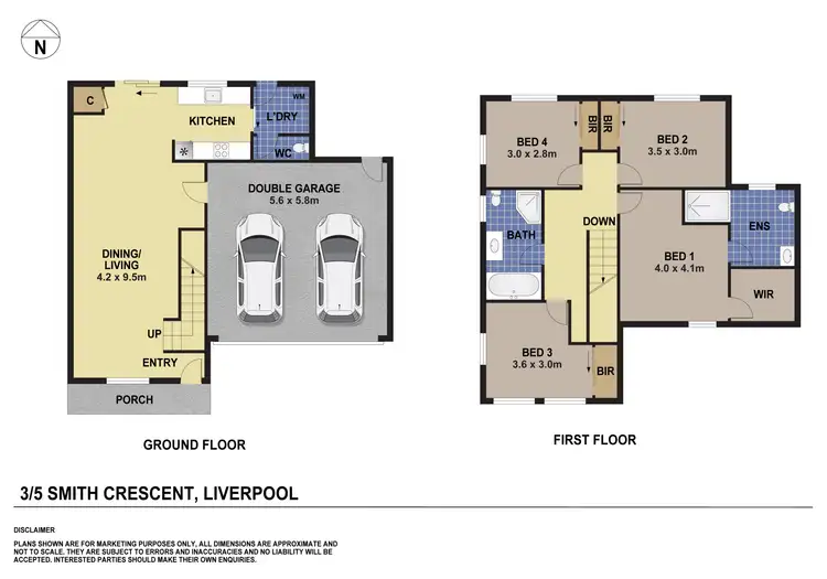Floorplan of Homely townhouse listing, 4/3-5 Smith Crescent, Liverpool NSW 2170