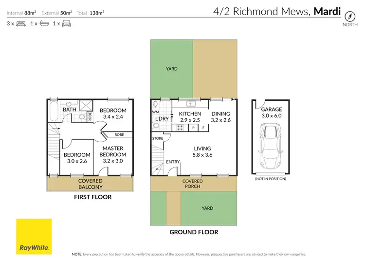Floorplan of Homely townhouse listing, 4/2 Richmond Mews, Mardi NSW 2259