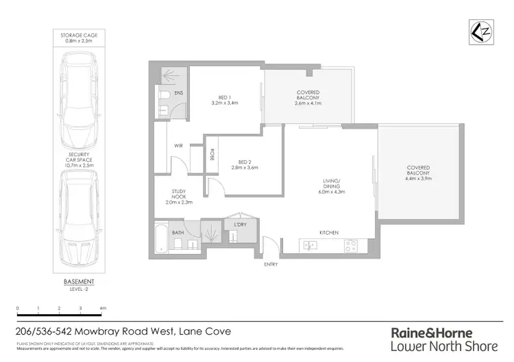 Floorplan of Homely apartment listing, 206/536-542 Mowbray Road West, Lane Cove NSW 2066