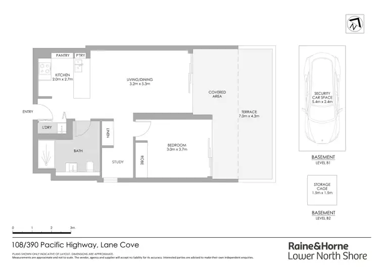 Floorplan of Homely apartment listing, 108/390 Pacific Highway, Lane Cove NSW 2066