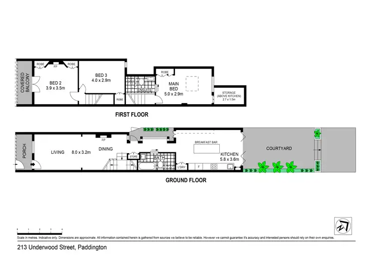 Floorplan of Homely house listing, 213 Underwood Street, Paddington NSW 2021