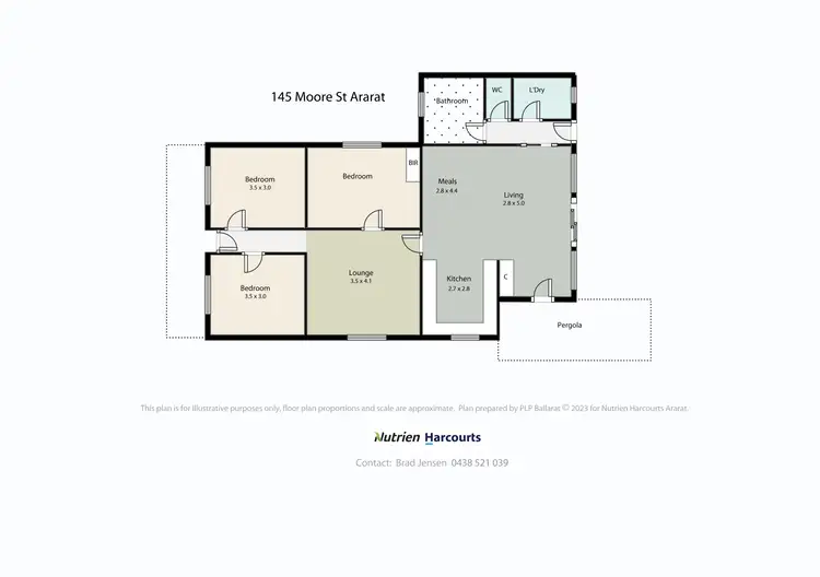 Floorplan of Homely house listing, 145 Moore Street, Ararat VIC 3377