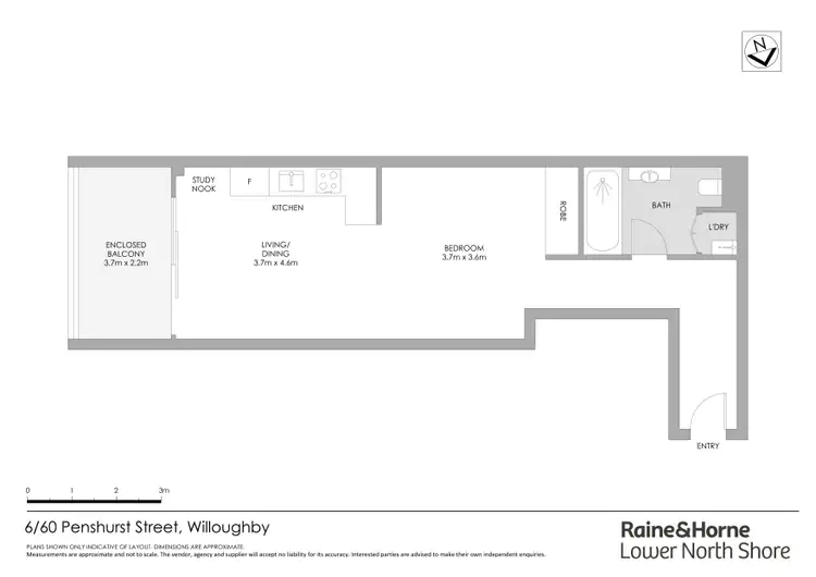Floorplan of Homely apartment listing, 6/60 Penshurst Street, Willoughby NSW 2068
