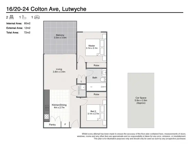 Floorplan of Homely unit listing, 16/20-24 Colton Avenue, Lutwyche QLD 4030