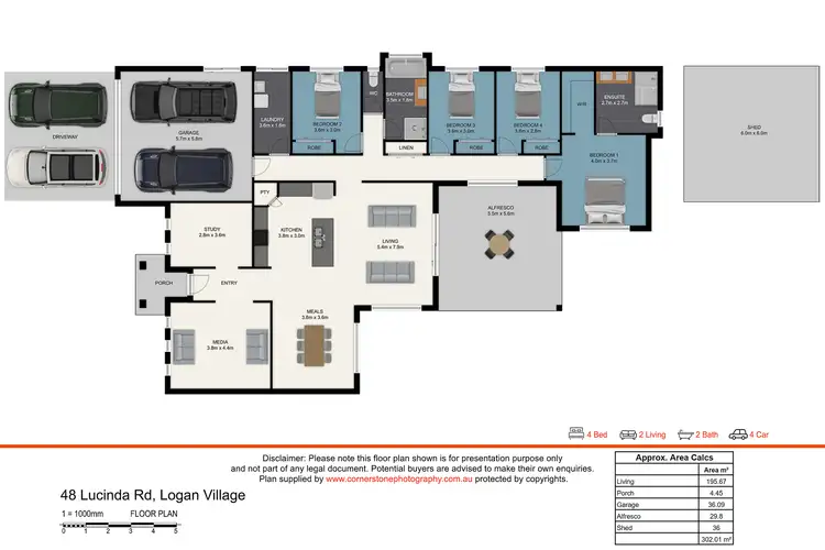 Floorplan of Homely house listing, 48 Lucinda Road, Logan Village QLD 4207