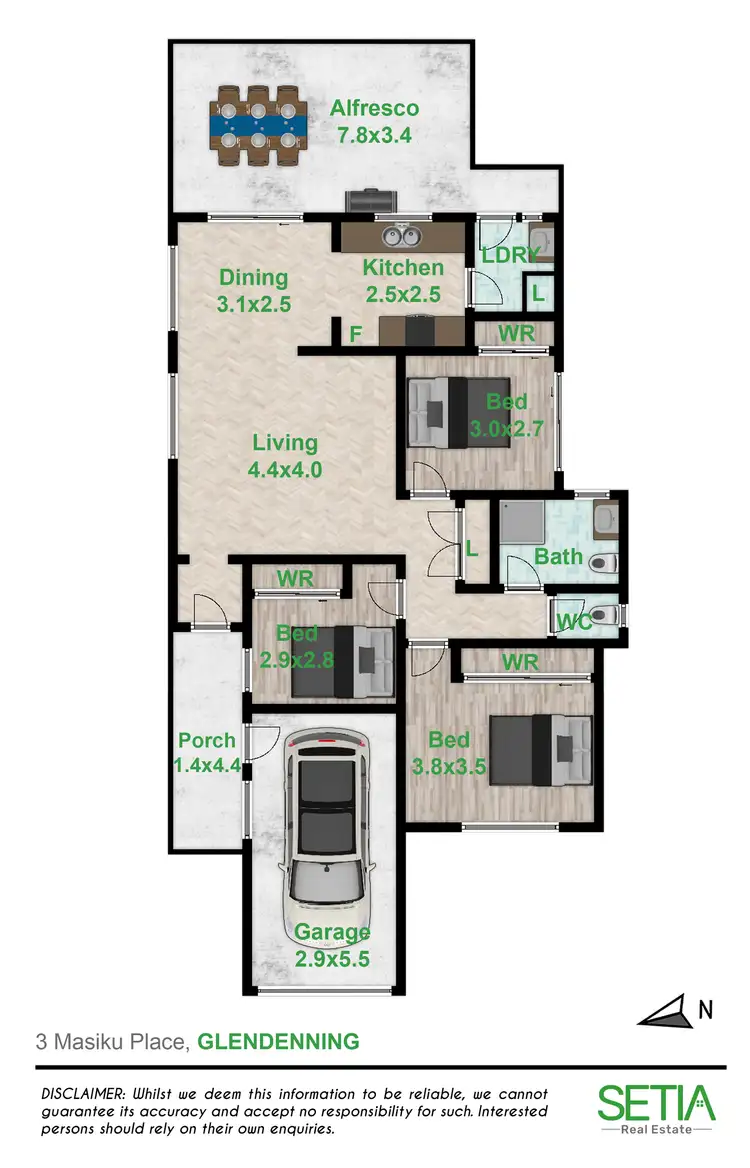 Floorplan of Homely house listing, 3 Masiku Place, Glendenning NSW 2761