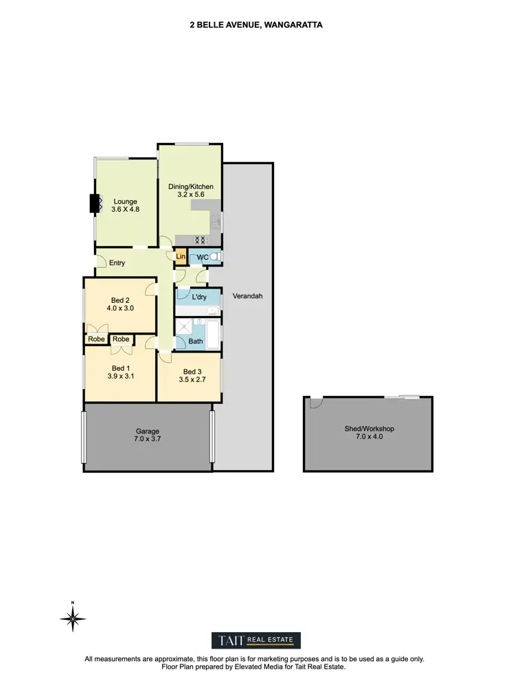 Floorplan of Homely house listing, 2 Belle Avenue, Wangaratta VIC 3677