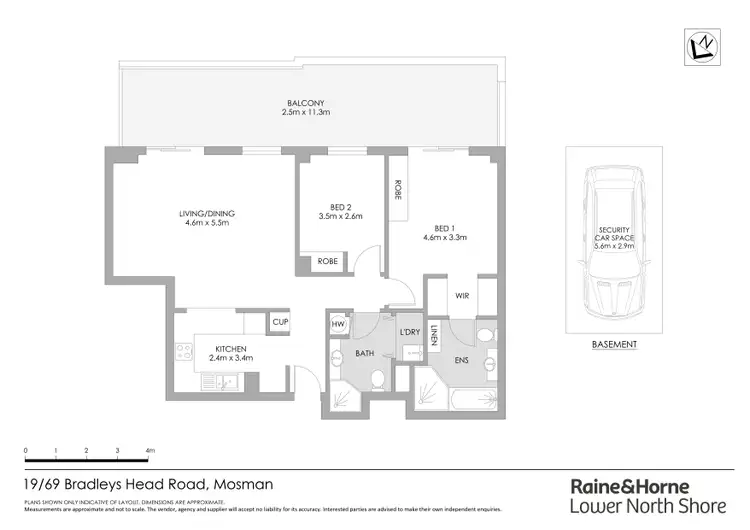 Floorplan of Homely apartment listing, 19/69 Bradleys Head Road, Mosman NSW 2088