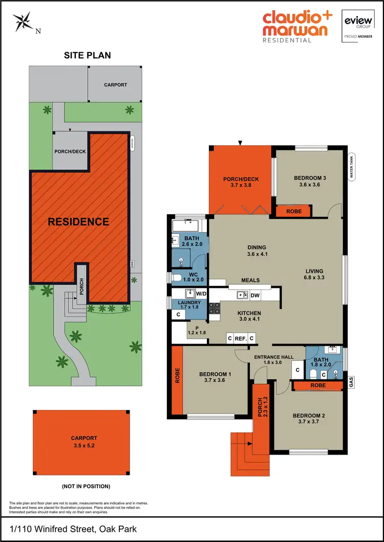 Floorplan of Homely house listing, 1/110 Winifred Street, Oak Park VIC 3046