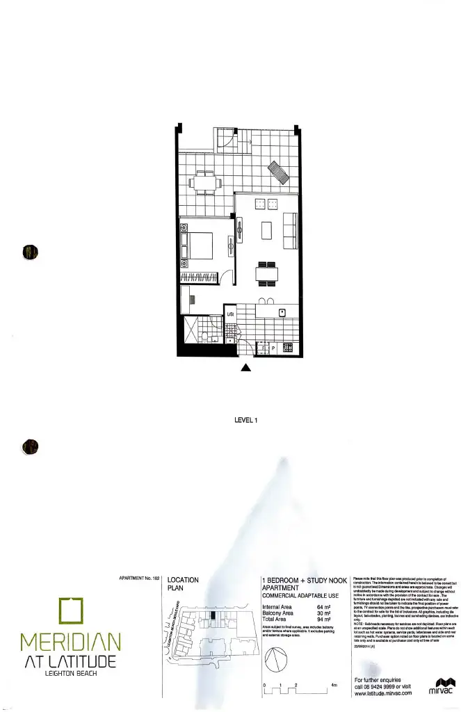 Floorplan of Homely apartment listing, 102/17 Freeman Loop, North Fremantle WA 6159