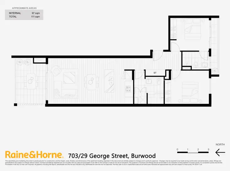 Floorplan of Homely apartment listing, 703/29 George Street, Burwood NSW 2134
