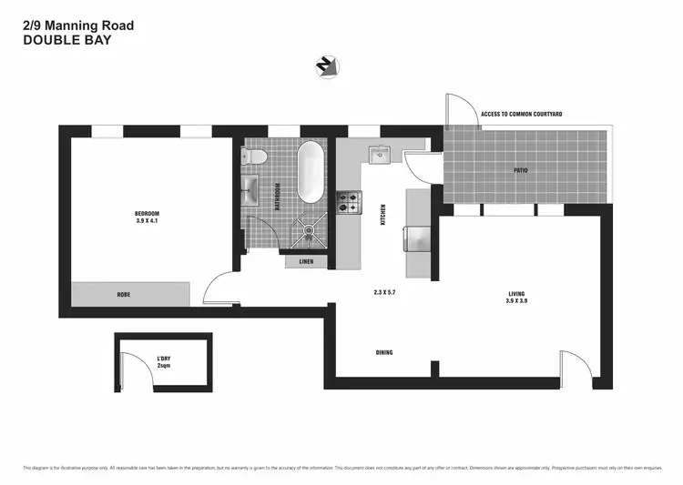 Floorplan of Homely apartment listing, 2/9 Manning Road, Double Bay NSW 2028