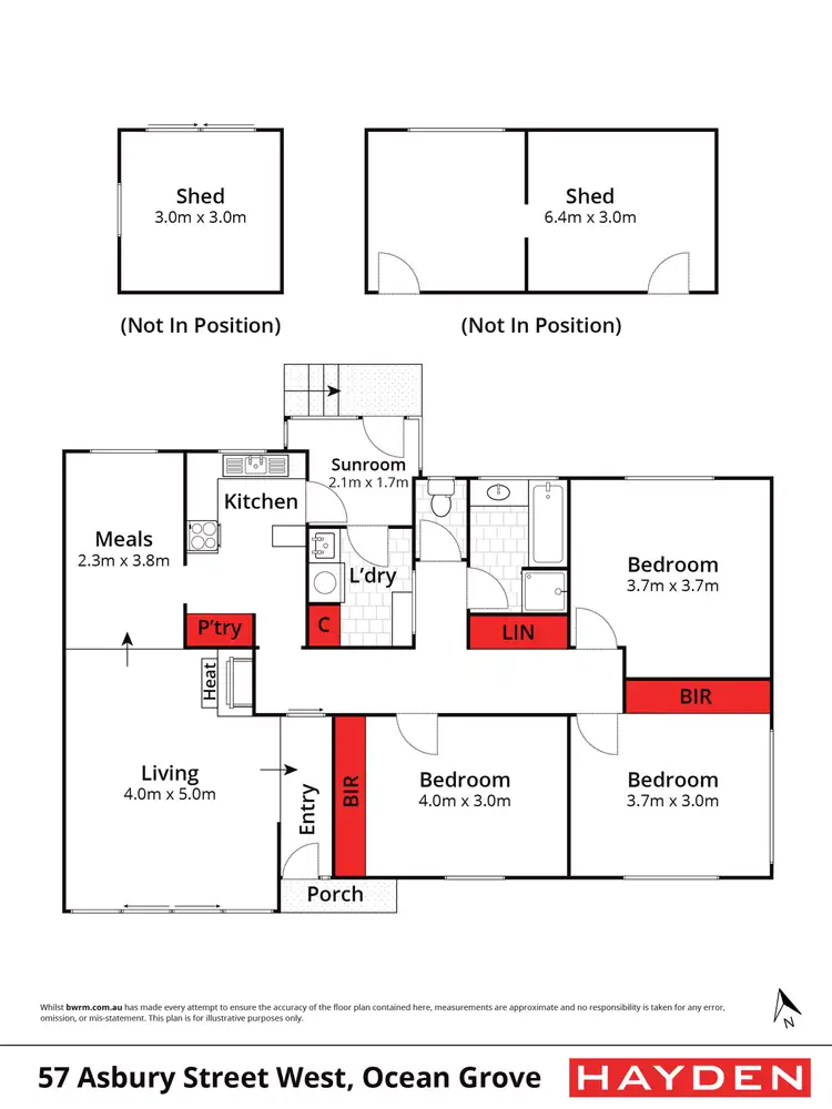Floorplan of Homely house listing, 57 Asbury Street West, Ocean Grove VIC 3226