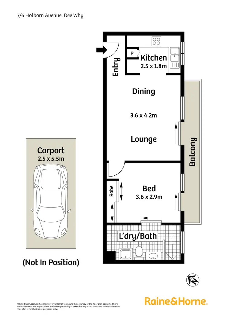 Floorplan of Homely apartment listing, 7/6 Holborn Avenue, Dee Why NSW 2099