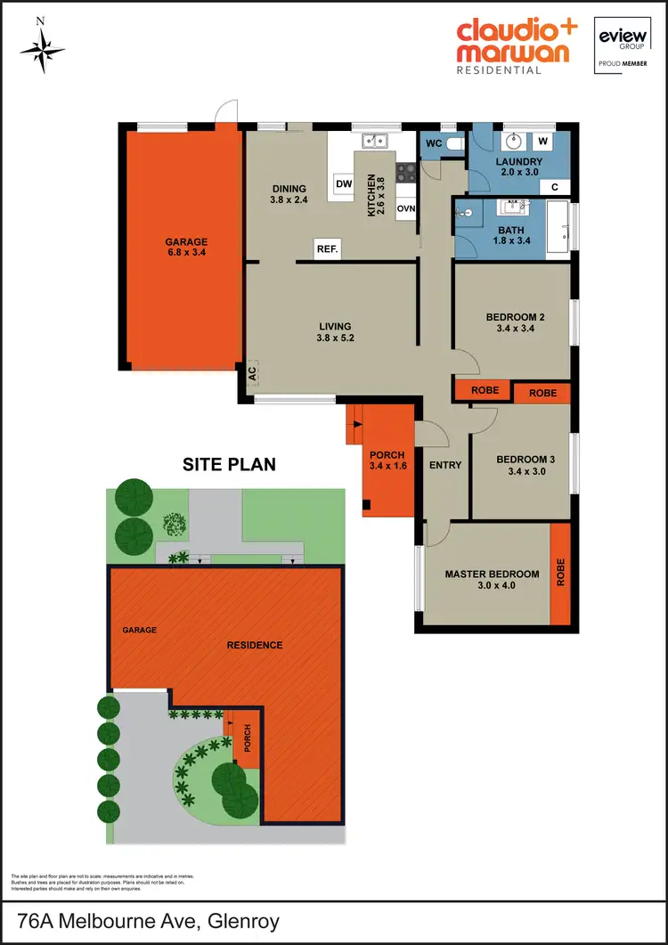 Floorplan of Homely house listing, 76A Melbourne Avenue, Glenroy VIC 3046