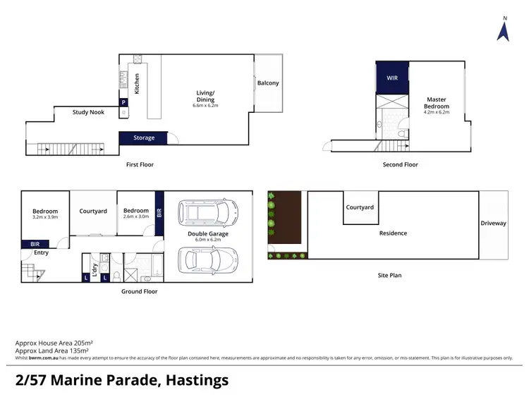Floorplan of Homely townhouse listing, 2/57 Marine Parade, Hastings VIC 3915