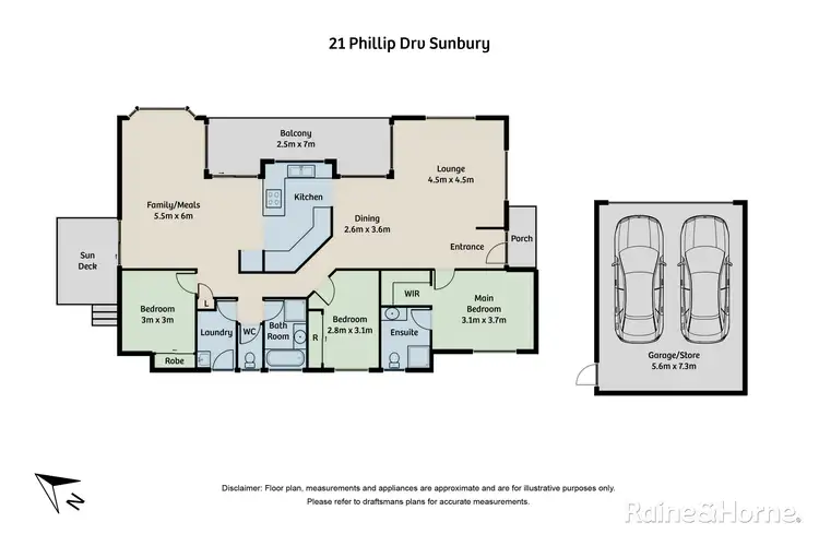 Floorplan of Homely house listing, 21 Phillip Drive, Sunbury VIC 3429