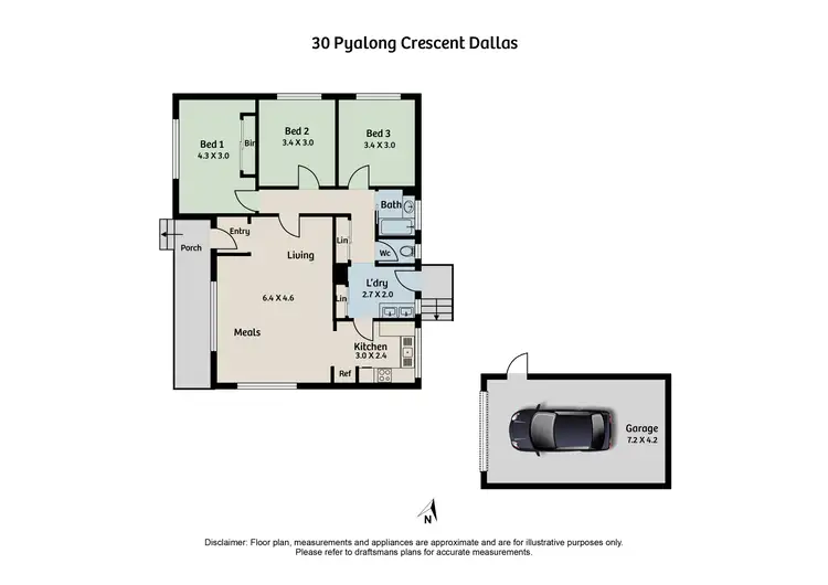 Floorplan of Homely house listing, 30 Pyalong Crescent, Dallas VIC 3047