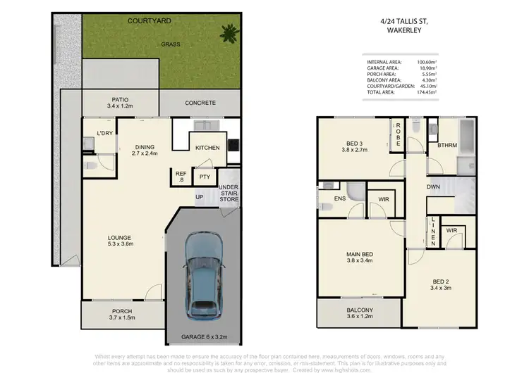 Floorplan of Homely townhouse listing, 4/24 Tallis Street, Wakerley QLD 4154