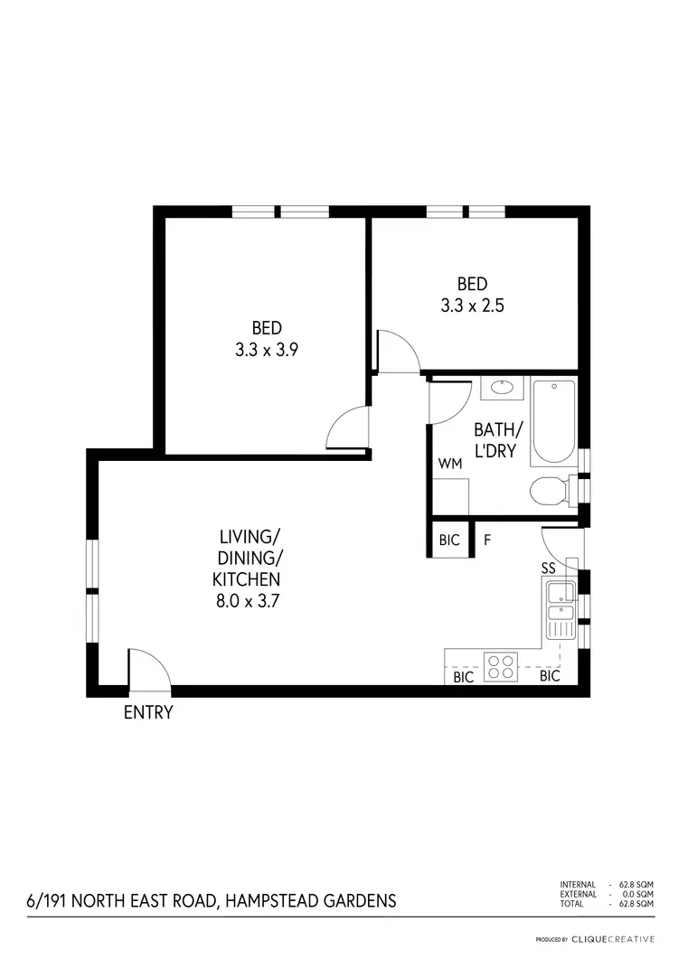 Floorplan of Homely unit listing, 6/191 North East Road, Hampstead Gardens SA 5086
