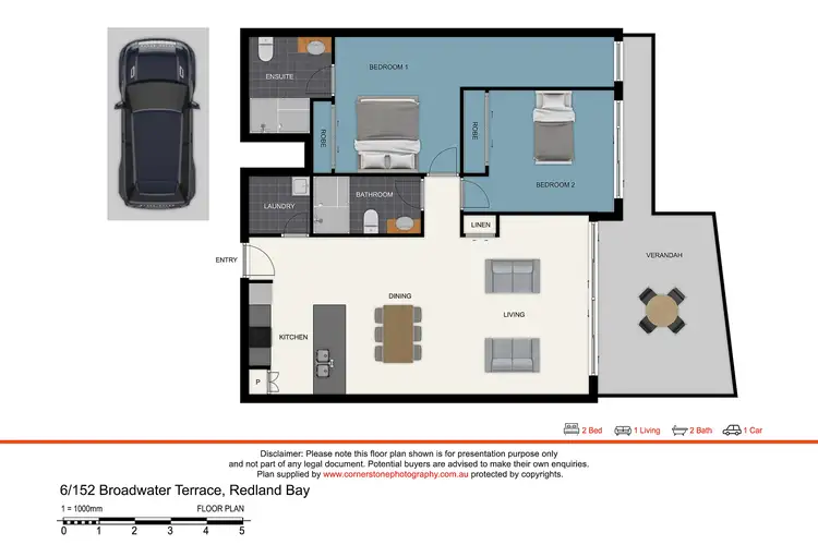 Floorplan of Homely apartment listing, 6/152 Broadwater Terrace, Redland Bay QLD 4165