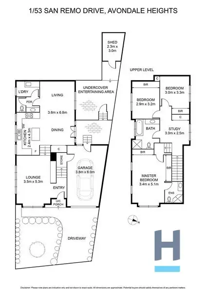 Floorplan of Homely house listing, 1/53 San Remo Drive, Avondale Heights VIC 3034