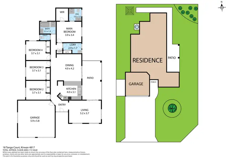 Floorplan of Homely house listing, 18 Tango Court, Kirwan QLD 4817