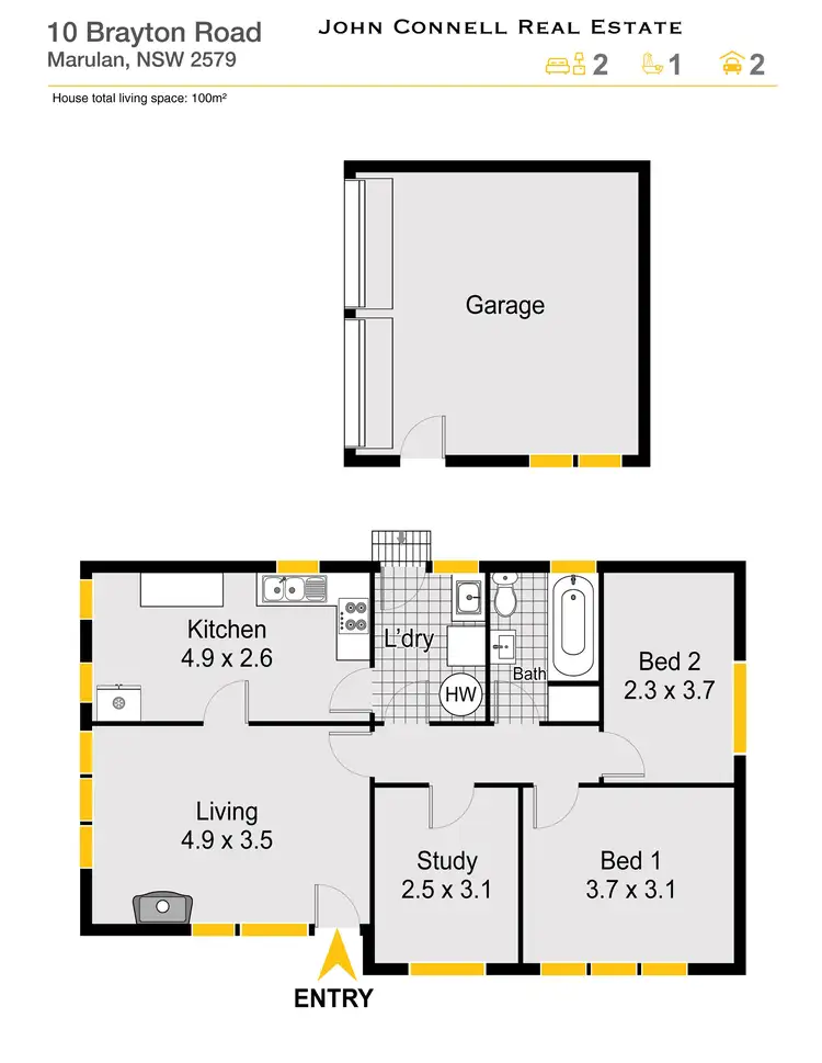 Floorplan of Homely house listing, 10 Brayton Road, Marulan NSW 2579