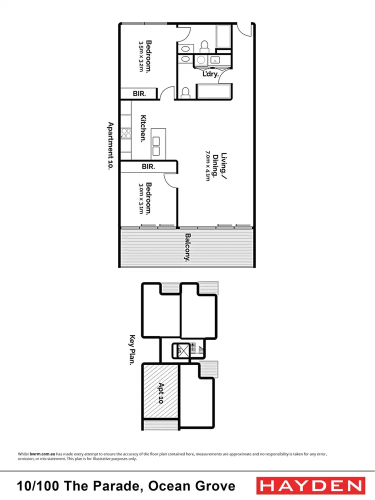 Floorplan of Homely apartment listing, 10/100 The Parade, Ocean Grove VIC 3226
