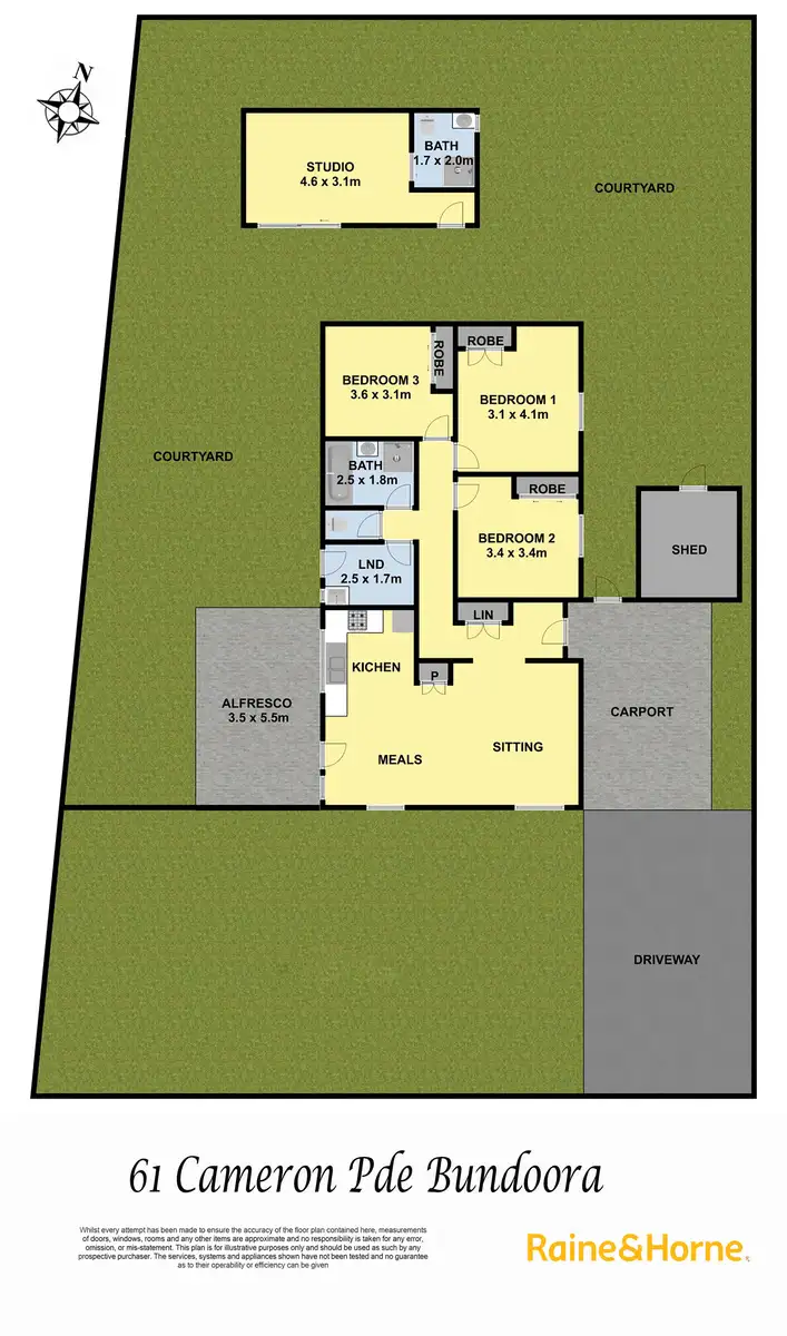 Floorplan of Homely house listing, 61 Cameron Parade, Bundoora VIC 3083