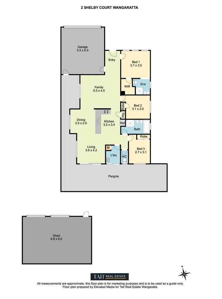 Floorplan of Homely house listing, 2 Shelby Court, Wangaratta VIC 3677