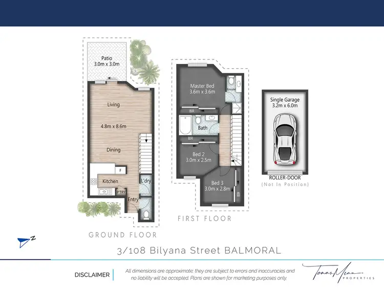 Floorplan of Homely townhouse listing, 3/108 Bilyana Street, Balmoral QLD 4171