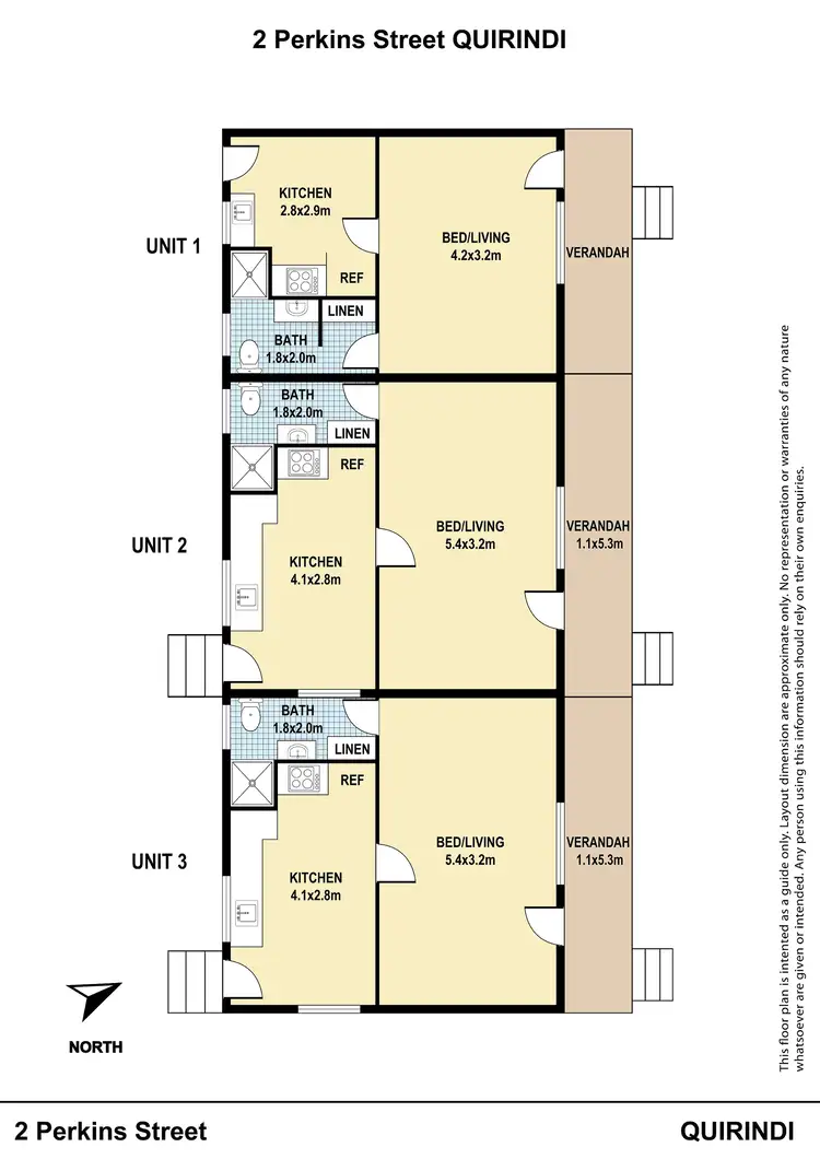 Floorplan of Homely flat listing, 2 Perkins Street, Quirindi NSW 2343